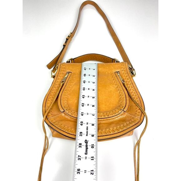 Rebecca Minkoff 10 x 11 x 4 Leather Crossbody Purse Saddle Bag Large Tan Boho - Picture 13 of 16